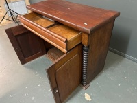 Antique Cedar Sideboard with Turned Columns - 2 door, 1 drawer - 3