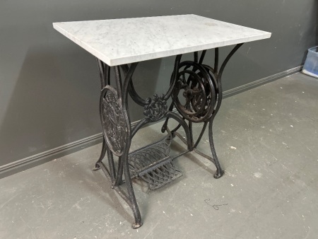 Beale Cast Iron Sewing Machine Base with Granite Top