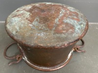 Large Copper Cooking Pot with Forged Metal Handles - 2