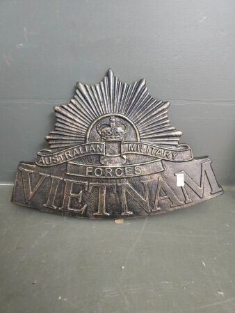 Cast Metal Vietnam Wall Plaque