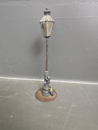 Cute small Metal Lamp Post Figurine