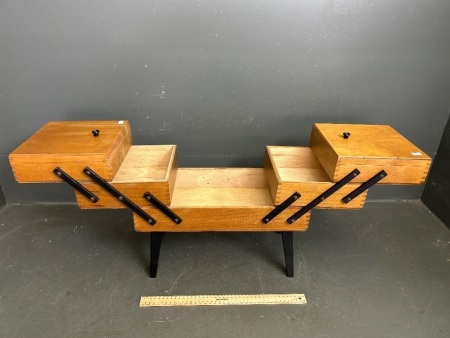 Mid-Century Cantilevered Sewing Caddy