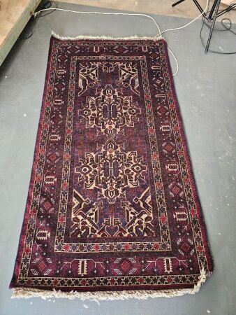 Vintage Hand Knotted Persian Wool Rug from Isfahan