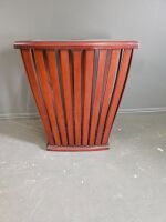 Wooden laundry basket