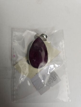 Sterling silver pendant with RUBY Gemstone