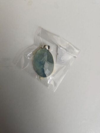 Sterling silver pendant with AQUAMARINE Gemstone