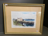 Middlegate Road, Norfolk Island Watercolour 216/500 & Kingston Pier Watercolour Painting by Tracey Yager - 5