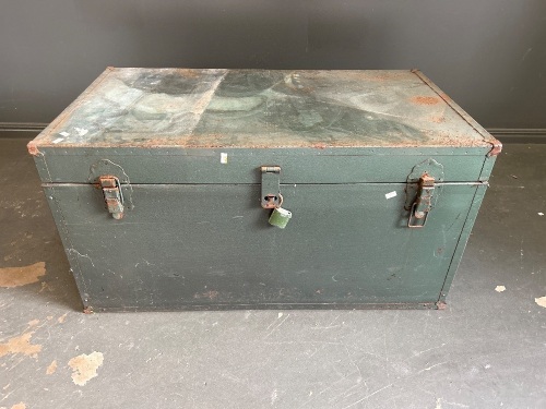 Large metal storage box