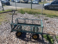 Green garden cart