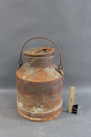 Small Vintage Cream Can with Lid