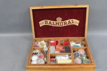 Cigar Box Lot of Assts Beads & Findings for Jewellery Making