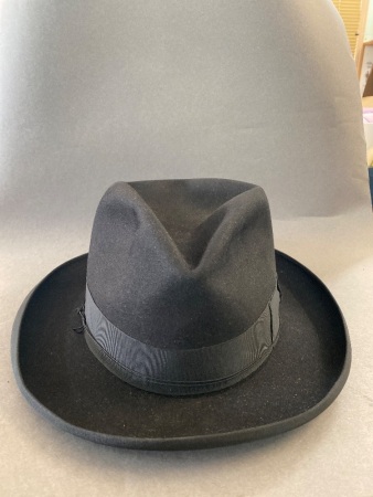 Original vintage Borsalino Gran Lusso Superior quality made in Alessandria Italy by Antica Casa Fondata Nel 1857