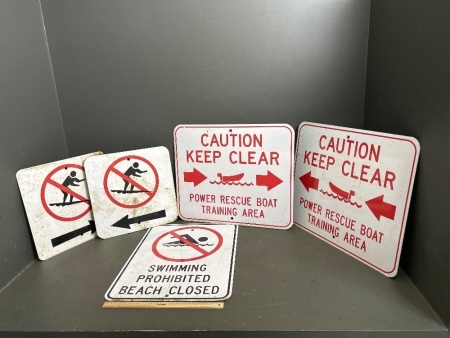 Assortment of Aluminum River Warning Signs