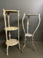 2 Cast Alloy Decorative Plant Stands