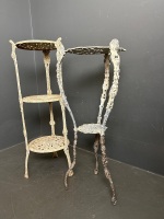 2 Cast Alloy Decorative Plant Stands - 2