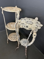 2 Cast Alloy Decorative Plant Stands - 4