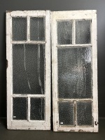 2 Antique Casement Windows with Bubble Glass for Restoration - 2