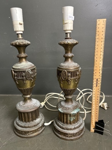 Pair of Vintage Brass Table Lamps