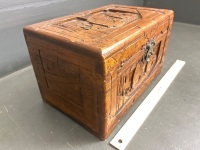 Small Carved Camphor Chest - 2