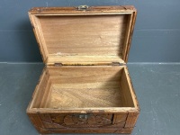 Small Carved Camphor Chest - 4