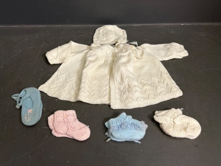 Lot of Hand Knitted Baby Clothes