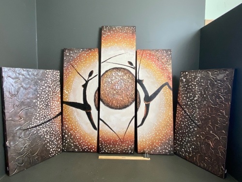 Modern mystical 5 piece art work