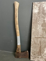 Large photo of " On the Boards" two axe men felling a white gum and an Axe - 4