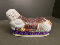 2 x Vintage Chinese porcelain Buddha head rests - 3
