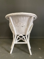 White Cane Wicker Chair - 2