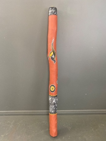 Decorated termite hollowed didgeridoo