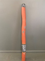 Decorated termite hollowed didgeridoo - 2