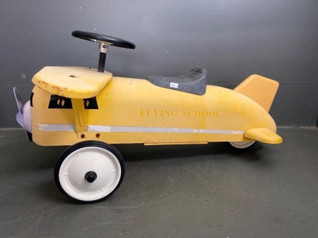 Flying School Vintage Tin Aeroplane Toy