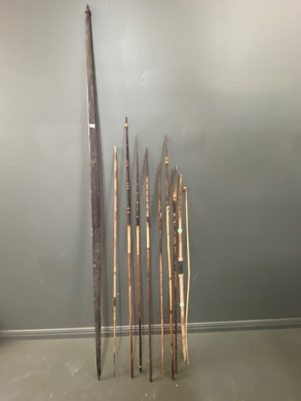 Collection of Papua New Guinean spears