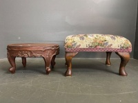 Victorian style foot stool and mini side table