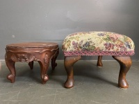 Victorian style foot stool and mini side table - 2