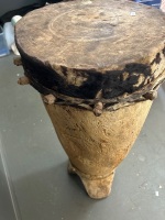 Large Antique Native Log Drum  - 3