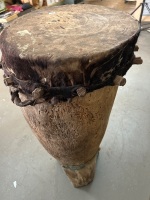 Large Antique Native Log Drum  - 4