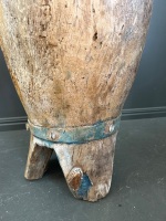 Large Antique Native Log Drum  - 5