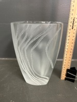 Lalique - France 1940/50s Yasna Vase - Frosted and Etched - Marked to Base