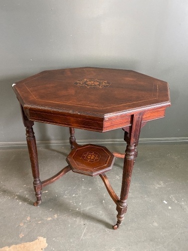 Victorian tea table on castors