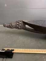 P.N.G Murik Lake (Sepik River) Carved Wooden Bowl with Crocodile Head Ends  - 2