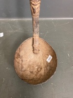 P.N.G Sepik River Carved Ladle with Half Coconut Shell - 4