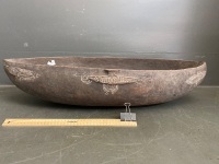 Papua New Guinea Siassi Island, Carved and Incised Feast/Ceremonial Bowl