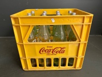 80s Coca-Cola Bottle Crate with 1L Bottles