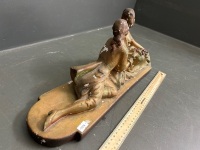 Chalkware Reclining Couple C1920/30s - 2