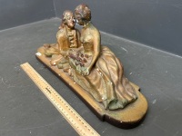 Chalkware Reclining Couple C1920/30s - 3