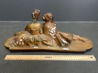 Chalkware Reclining Couple C1920/30s - 4