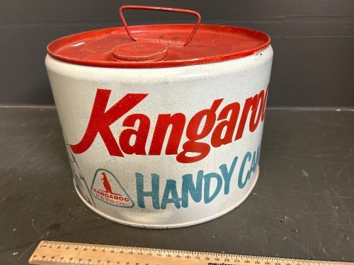 Vintage Fuel Can - Re-painted Kangaroo Petrol Handy Can
