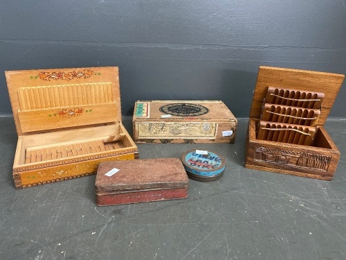 Unique selection of cigarette boxes, tobacco boxes and tins