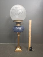 Blue Glass Font Kero Lamp - 2